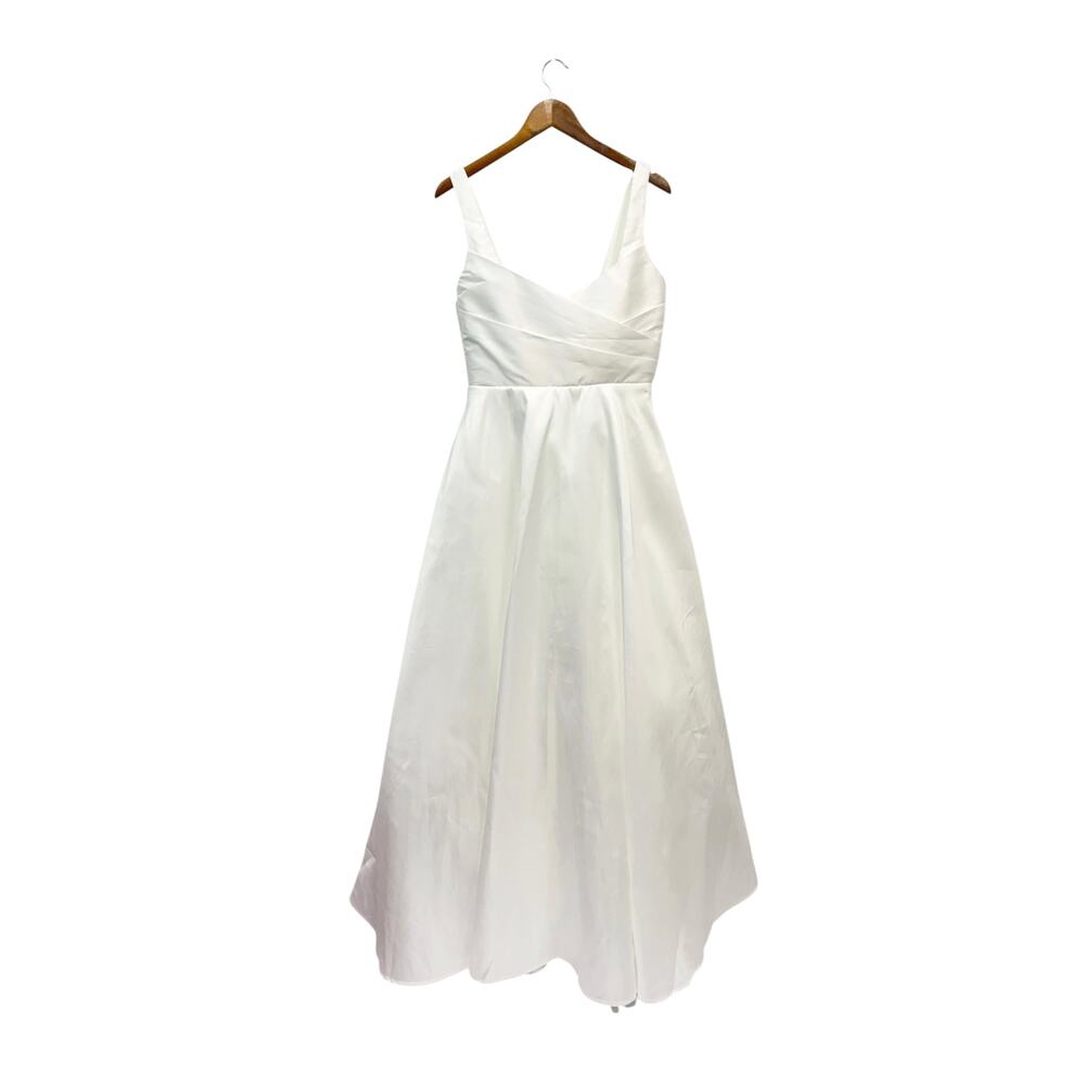 Lulus Modern Affection White Taffeta Pleated Sleeveless Maxi Dress size M NWT - Picture 4 of 7